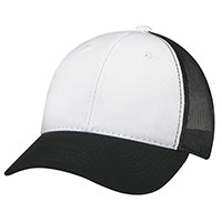 Load image into Gallery viewer, AJM Enzyme Washed Deluxe Chino Twill / Soft Polyester Mesh Cap Embroidered or Heat Press