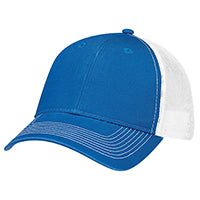 Load image into Gallery viewer, AJM Enzyme Washed Deluxe Chino Twill / Soft Polyester Mesh Cap Embroidered or Heat Press