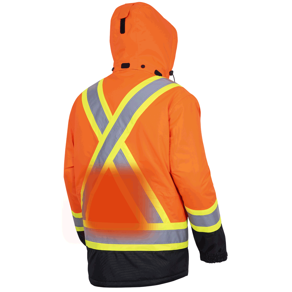 Pioneer HiViz Orange Heated Insulated Safety Jacket Hart Industrial
