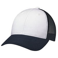 Load image into Gallery viewer, AJM Enzyme Washed Deluxe Chino Twill / Soft Polyester Mesh Cap Embroidered or Heat Press