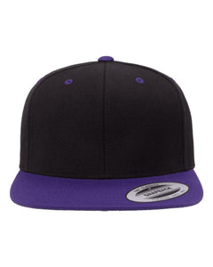 Yupoong Premium Flat Bill Snap Back Cap Embroidered or Heat Press