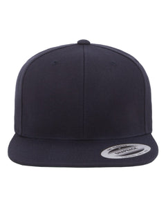 Yupoong Premium Flat Bill Snap Back Cap Embroidered or Heat Press