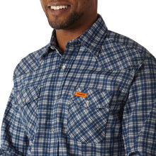 Load image into Gallery viewer, Men&#39;s Wrangler® FR Flame Resistant Long Sleeve Western Snap Plaid Shirt