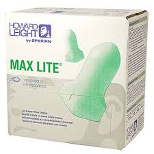 Max Lite Low Pressure Foam Earplugs Corded 100 pair / box