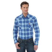 Load image into Gallery viewer, Wrangler® 20X® Fire Resistant Long Sleeve Spread Collar Plaid Shirt