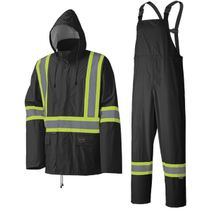 Poly/PVC Lightweight Safety Rainsuit (Various Colors)