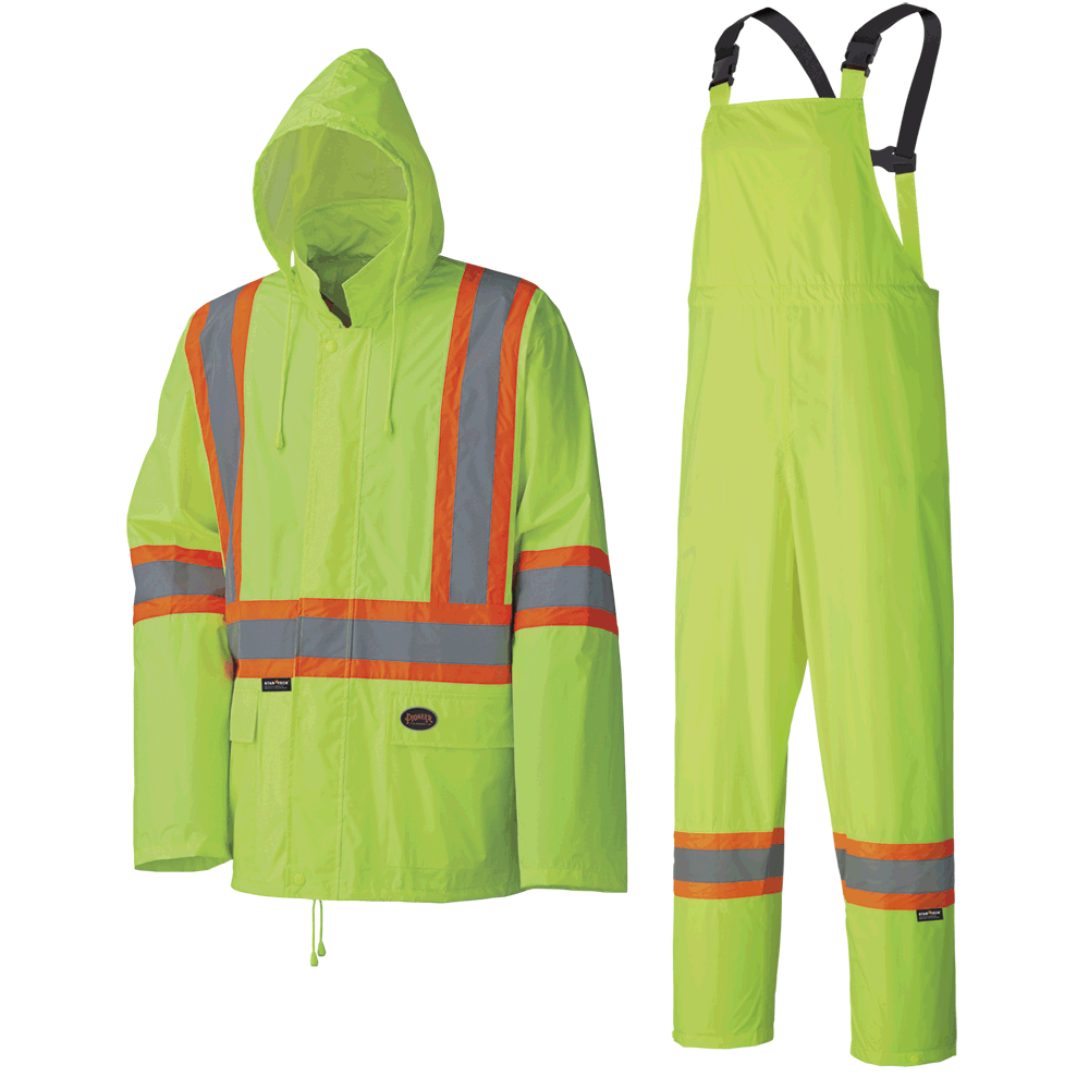 Poly/PVC Lightweight Safety Rainsuit (Various Colors)